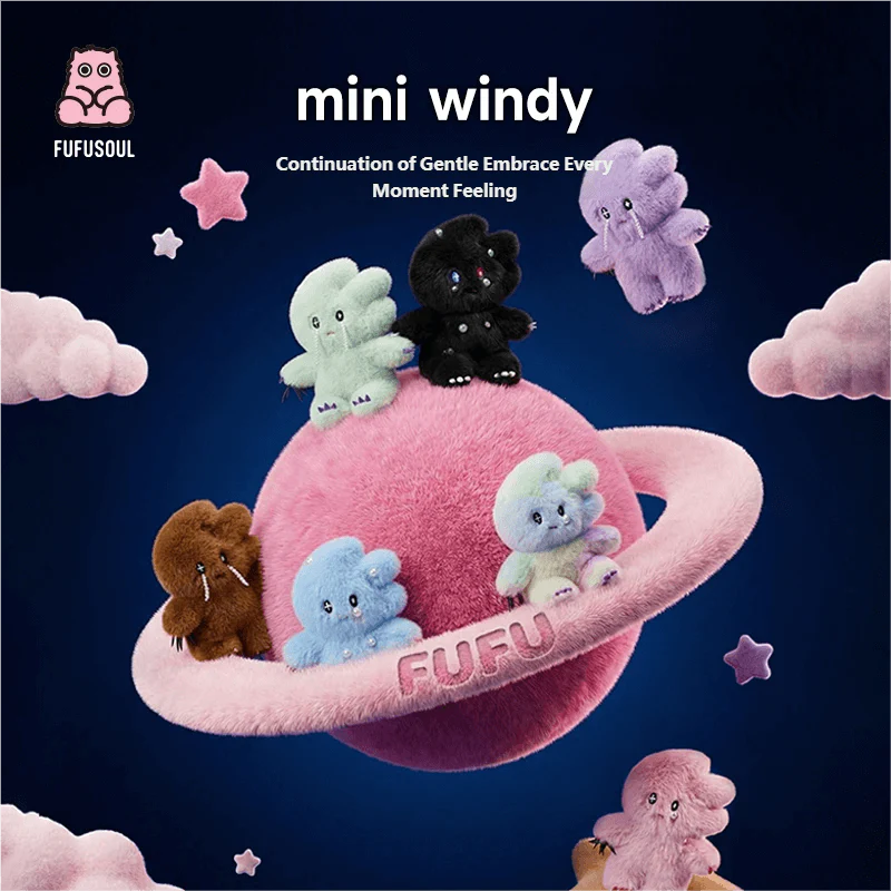 FUFUSOUL Mini Windy Scented Plush Toy 12cm – Full-Body Pearl