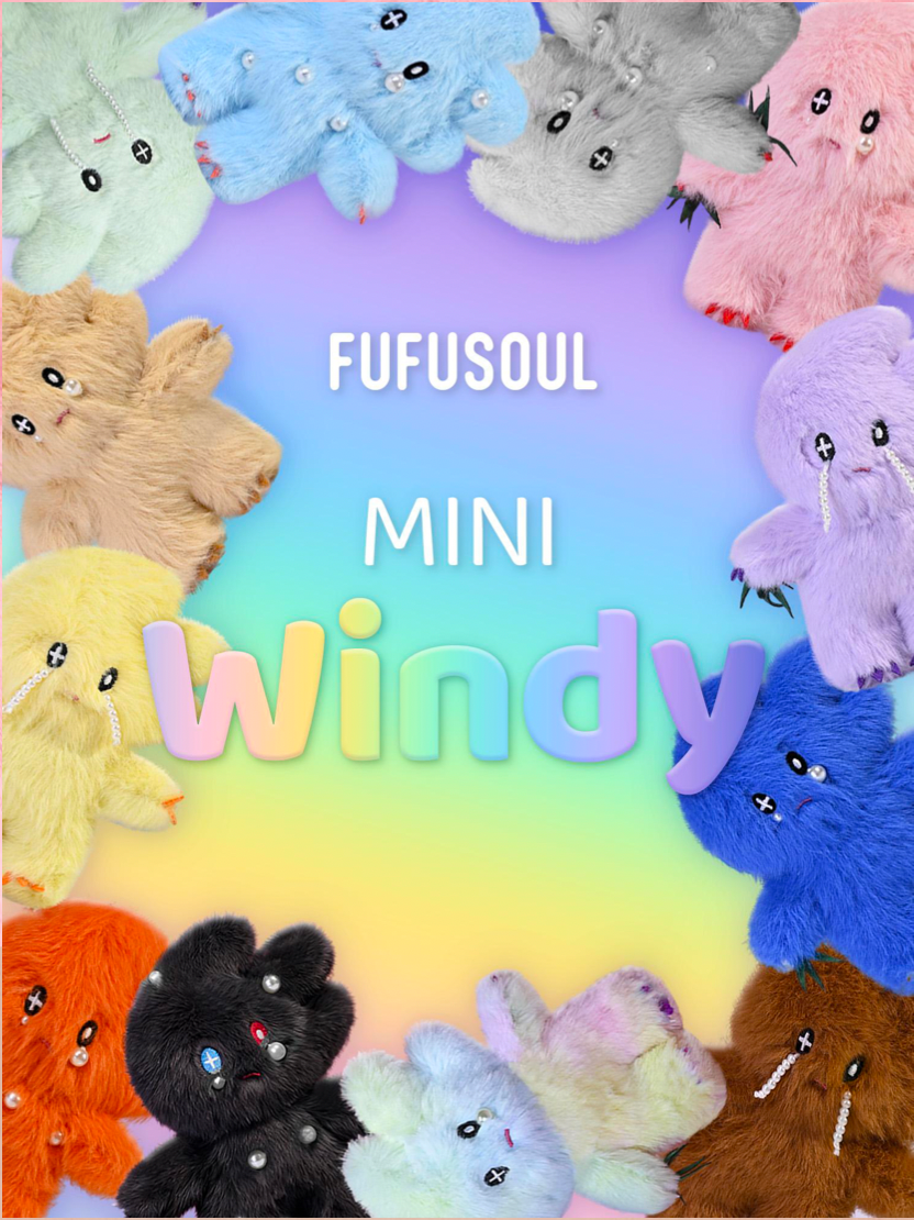 FUFUSOUL Mini Windy Scented Plush Toy 12cm – Full-Body Pearl, Beaded & Teardrop Series | 12 Fragrance Options Artist Keychain Gift
