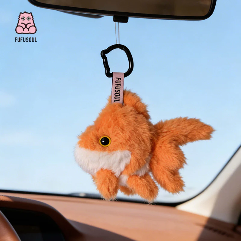 FUFUSOUL Lucky Koi Scented Plush Charm – Aromatherapy Stuffed Animal Hanging Ornament for Bag, Car & Home (6 Variants)