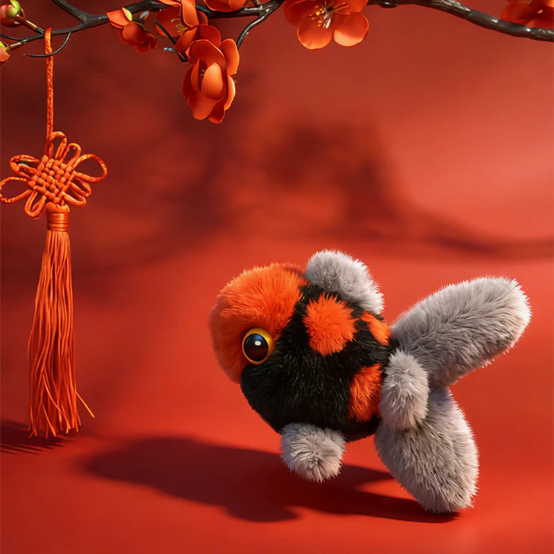 FUFUSOUL Lucky Koi Scented Plush Charm – Aromatherapy Stuffed Animal Hanging Ornament for Bag, Car & Home (6 Variants)