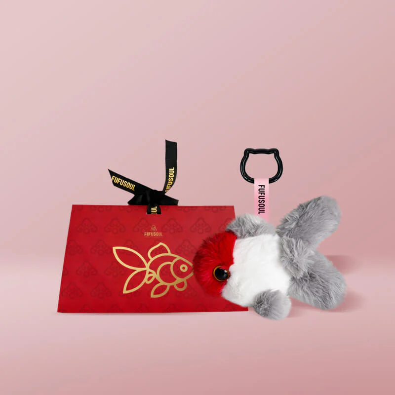 FUFUSOUL Lucky Koi Scented Plush Charm – Aromatherapy Stuffed Animal Hanging Ornament for Bag, Car & Home (6 Variants)