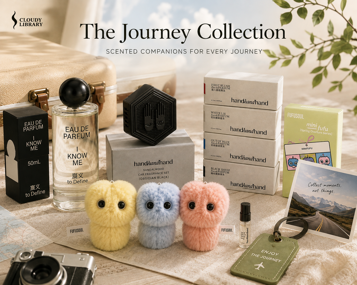 The Journey Collection | Travel Fragrance Set with Eau de Parfum, Discovery Kit, Car Diffuser & Mini FUFUSOUL Plush | Save 20%