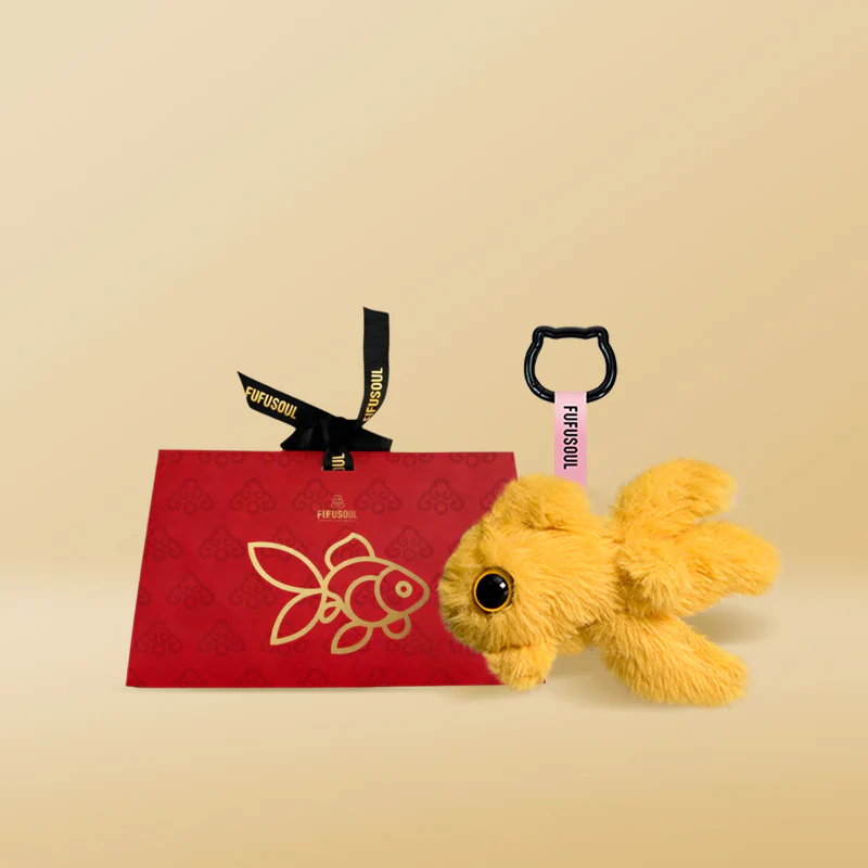 FUFUSOUL Lucky Koi Scented Plush Charm – Aromatherapy Stuffed Animal Hanging Ornament for Bag, Car & Home (6 Variants)