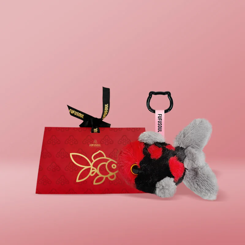 FUFUSOUL Lucky Koi Scented Plush Charm – Aromatherapy Stuffed Animal Hanging Ornament for Bag, Car & Home (6 Variants)
