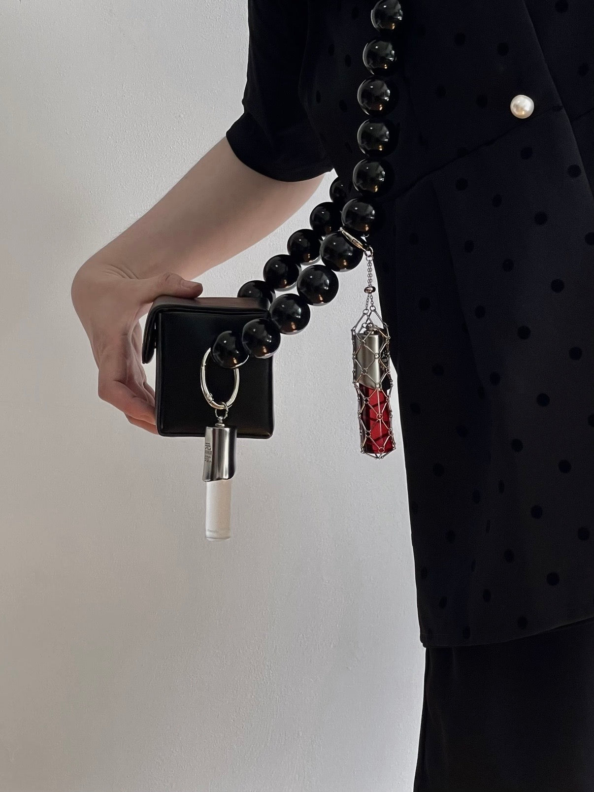 WUME Wearable Roll-On Perfume Oil – Portable Fragrance Bag Charm, Moonlit Tea / Empty Pomelo / Red Wine