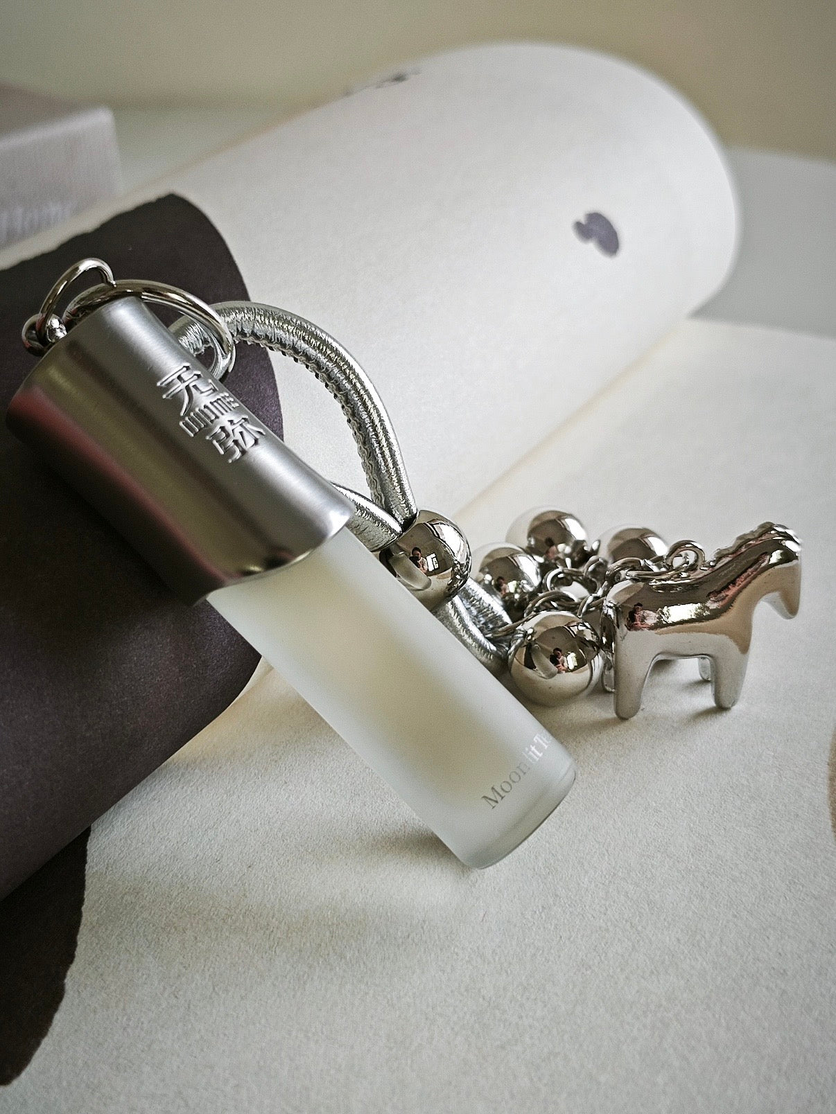 WUME Wearable Roll-On Perfume Oil – Portable Fragrance Bag Charm, Moonlit Tea / Empty Pomelo / Red Wine