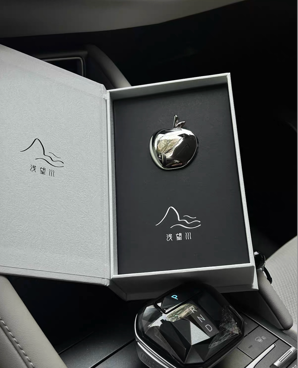 River Car Diffuser Gift Set Red Apple / Silver Apple – Magnetic Vent Clip Air Freshener with 7 Fragrance Discs