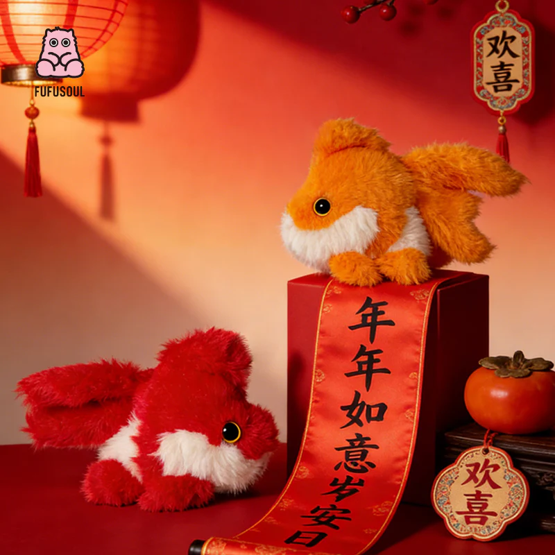 FUFUSOUL Lucky Koi Scented Plush Charm – Aromatherapy Stuffed Animal Hanging Ornament for Bag, Car & Home (6 Variants)