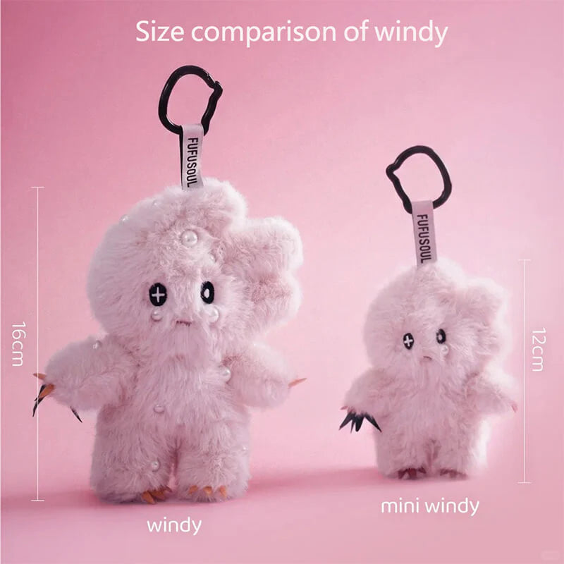 FUFUSOUL Mini Windy Scented Plush Toy 12cm – Full-Body Pearl, Beaded & Teardrop Series | 12 Fragrance Options Artist Keychain Gift