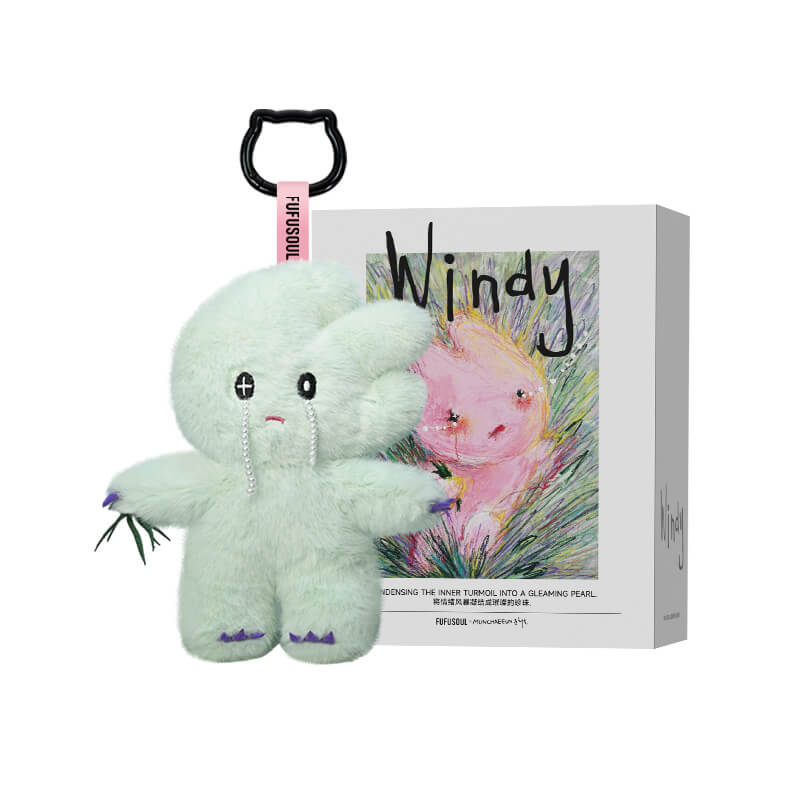 FUFUSOUL Mini Windy Scented Plush Toy 12cm – Full-Body Pearl, Beaded & Teardrop Series | 12 Fragrance Options Artist Keychain Gift