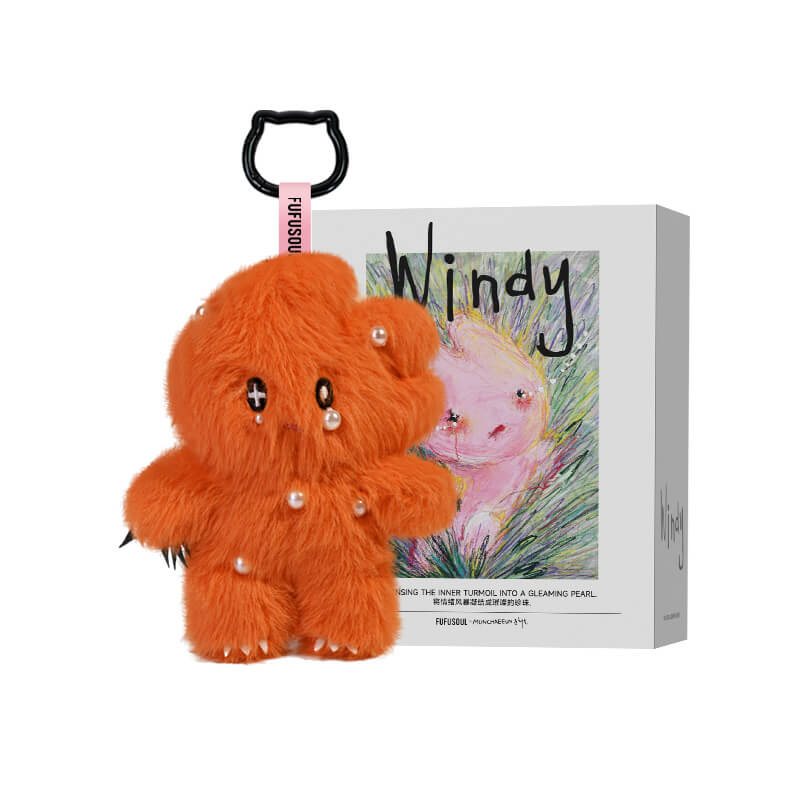 FUFUSOUL Mini Windy Scented Plush Toy 12cm – Full-Body Pearl, Beaded & Teardrop Series | 12 Fragrance Options Artist Keychain Gift
