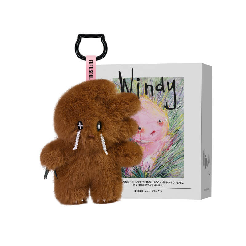 FUFUSOUL Mini Windy Scented Plush Toy 12cm – Full-Body Pearl, Beaded & Teardrop Series | 12 Fragrance Options Artist Keychain Gift