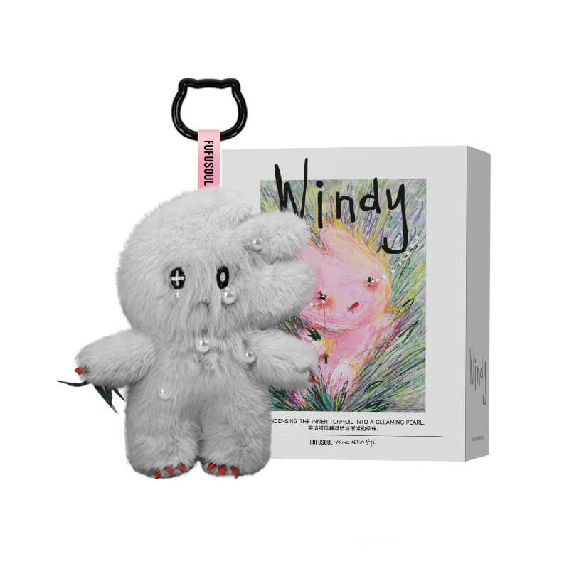 FUFUSOUL Mini Windy Scented Plush Toy 12cm – Full-Body Pearl, Beaded & Teardrop Series | 12 Fragrance Options Artist Keychain Gift