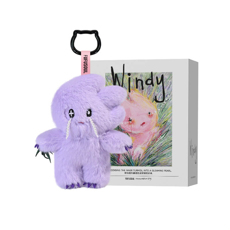 FUFUSOUL Mini Windy Scented Plush Toy 12cm – Full-Body Pearl, Beaded & Teardrop Series | 12 Fragrance Options Artist Keychain Gift