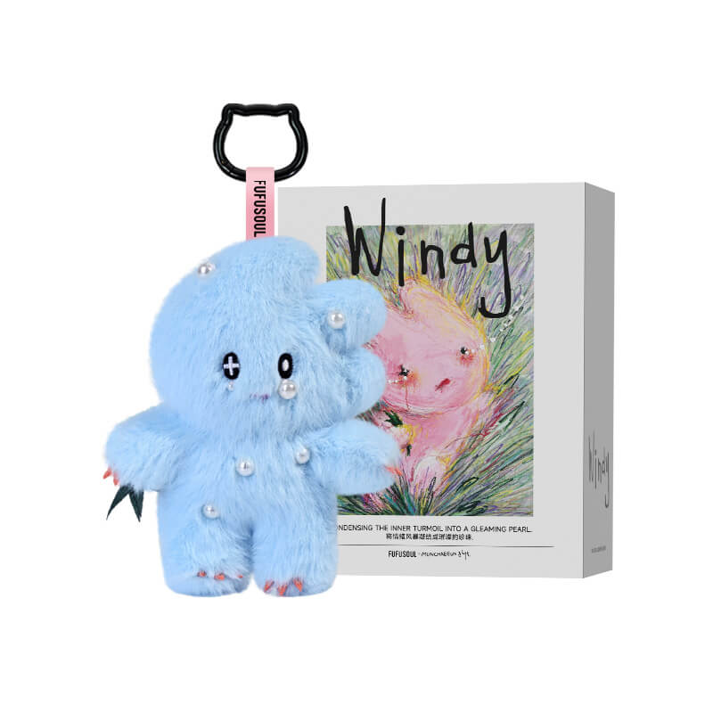 FUFUSOUL Mini Windy Scented Plush Toy 12cm – Full-Body Pearl, Beaded & Teardrop Series | 12 Fragrance Options Artist Keychain Gift